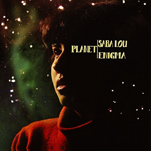 Album cover for Saba Lou’s “Planet Enigma” with a portrait and stars.