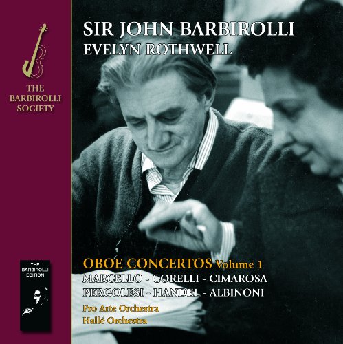 CD cover with black and white photo of man conducting, on maroon background.