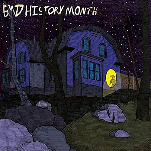 Vinyl album cover featuring a spooky house at night with a full moon.