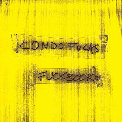 Yellow textured background with handwritten band name and album title.