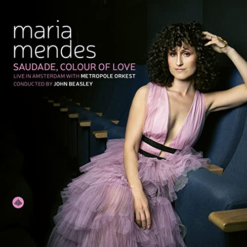 CD cover featuring Maria Mendes in a pink dress, looking at the viewer.