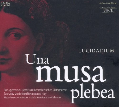 CD cover: portrait of a woman with text "Una musa plebea" and "Lucidarium.