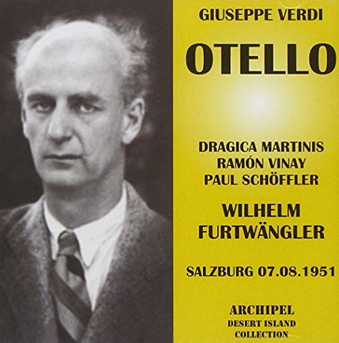 CD cover for Verdi’s *Otello* featuring Ramón Vinay in black and white.