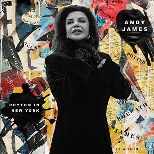 CD cover for "Rhythm In New York" by Andy James, featuring a portrait.