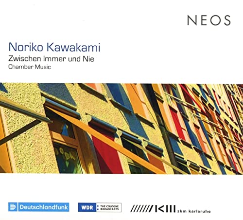 CD cover with colorful building facade and text: Noriko Kawakami chamber music.