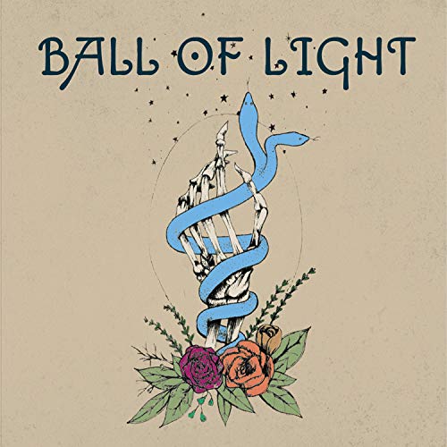 Record cover: skeletal hand with blue snake, flowers, and stars.