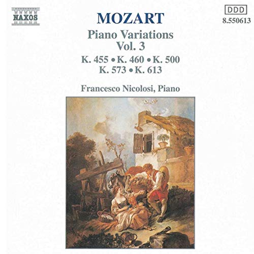 CD cover: Mozart Piano Variations, Vol. 3, with pastoral painting.