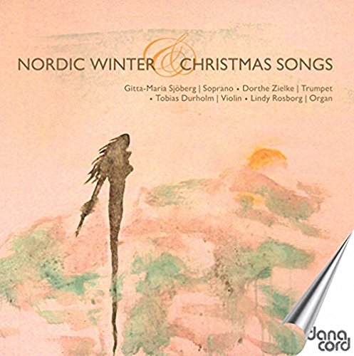 "CD cover with abstract winter landscape and title 'Nordic Winter & Christmas Songs'."