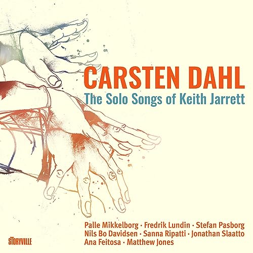 CD cover: sketched hands, text “Carsten Dahl - The Solo Songs of Keith Jarrett.”