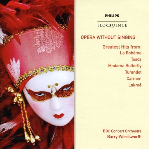 "CD cover with a red feathered mask on the left and text on a beige background."