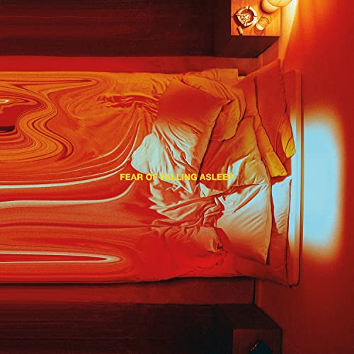 Album cover: red and orange distorted image of a made bed.