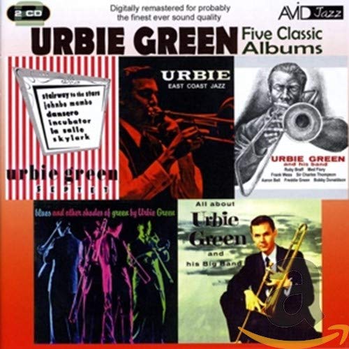 CD cover for Urbie Green's "Five Classic Albums" jazz compilation.