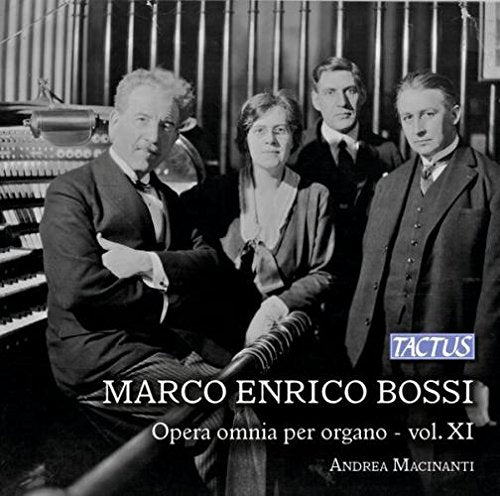 Black and white CD cover featuring a group of four people near an organ.