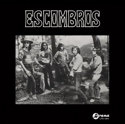 Black and white album cover with a band photo and stylized band name.