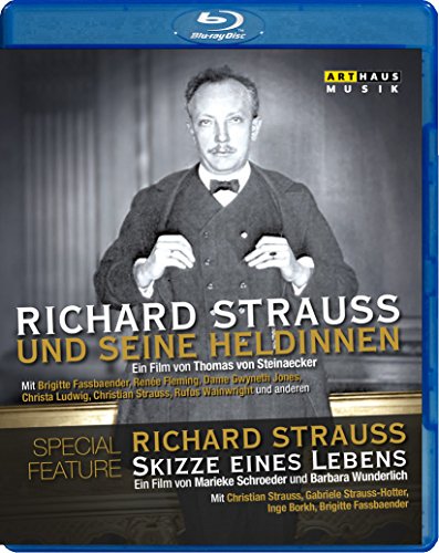 Blue-ray case with black and white image of man and German text overlay.