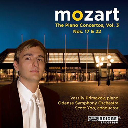 CD cover featuring pianist Vassily Primakov with concert hall in the background.