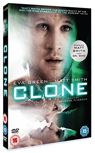 "Clone DVD case with a man's face and title 'Clone' in glowing font."