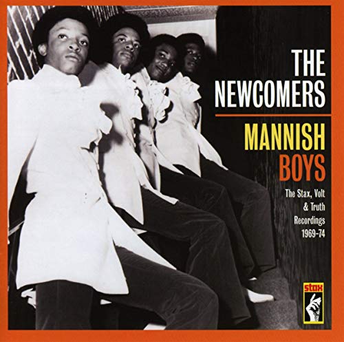 CD cover featuring four young Black men in white suits, titled "The Newcomers.