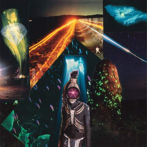 CD cover: collage of surreal landscapes, figures, and light streaks.
