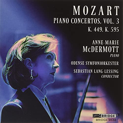 CD cover featuring pianist Anne-Marie McDermott and text “Mozart Piano Concertos.”