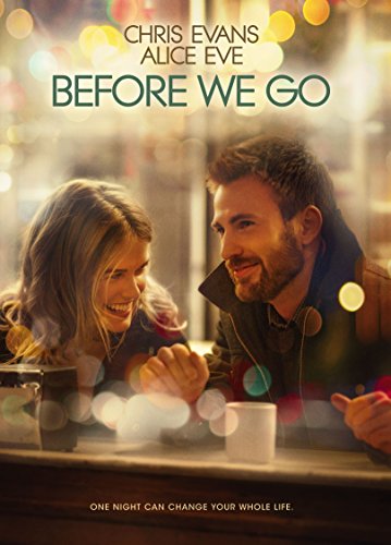 DVD cover for Before We Go featuring Chris Evans and Alice Eve smiling together.
