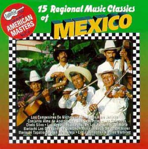 CD cover: musicians in white sombreros playing traditional Mexican instruments.