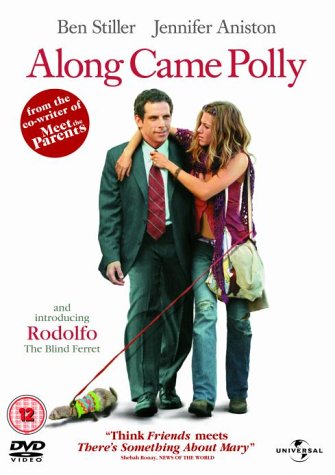Along Came Polly" DVD cover featuring Ben Stiller and Jennifer Aniston.