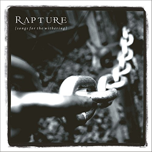 Black and white close-up of a metal chain with the album title Rapture above.
