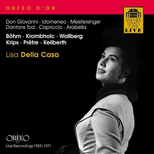 CD cover featuring black and white portrait of opera singer Lisa Della Casa.