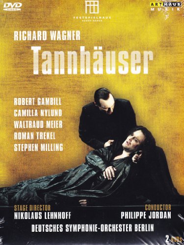 DVD cover for "Tannhäuser" featuring a man leaning over a reclining woman.