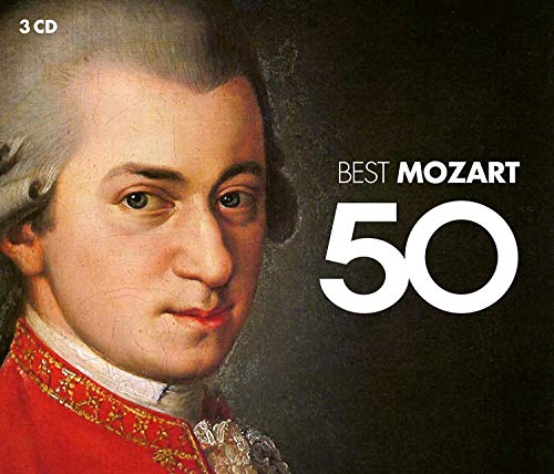 3CD set featuring a portrait of Mozart and the text "BEST MOZART 50".
