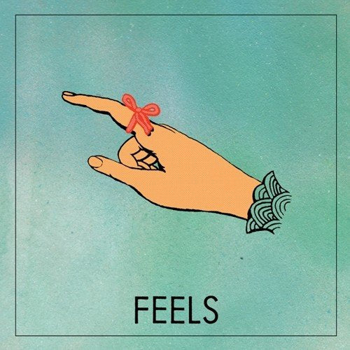 Feels vinyl album cover: hand with string tied around finger.