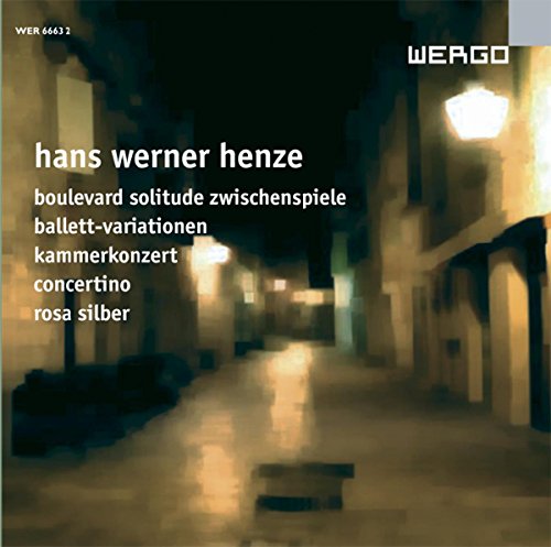 CD cover for Hans Werner Henze orchestral works, featuring a wet street.