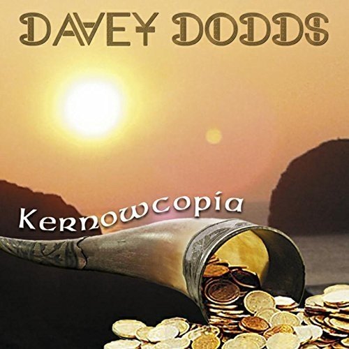 CD cover: sunset, Cornish horn of plenty overflowing with coins.