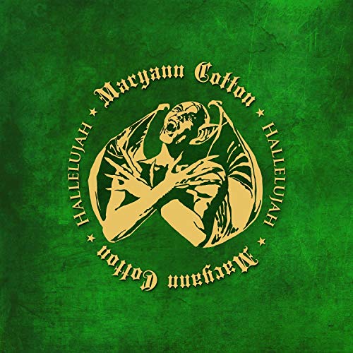 CD cover for Maryann Cotton’s “Hallelujah” with a golden illustration.