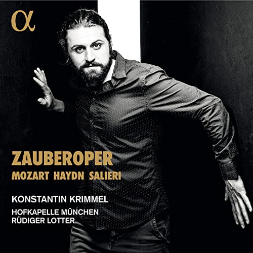 CD cover: Man in shirt, text “Zauberoper”, composers’ names below.