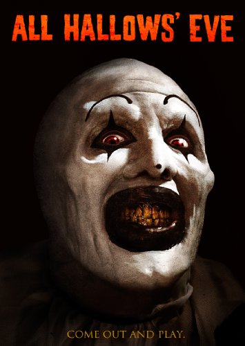 DVD cover for “All Hallows’ Eve” featuring a menacing clown’s face.