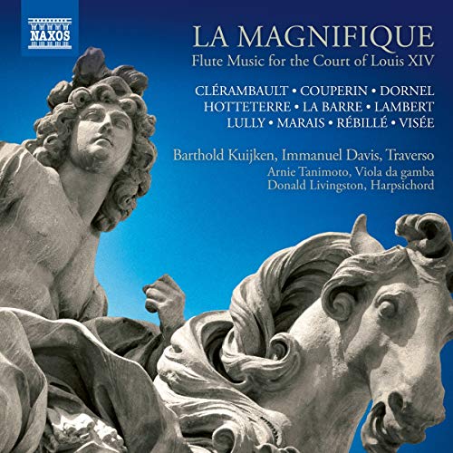 CD cover with marble horse statues against a blue background.