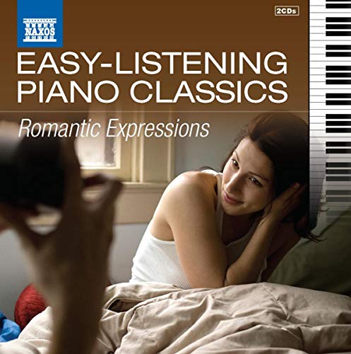 CD cover: woman relaxing, listening to music, with piano keys visible.