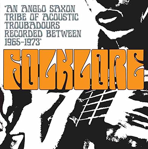 CD cover for "Folklore" with orange text and abstract imagery.