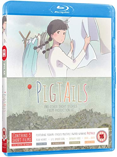 Blu-ray cover for animated film "Pigtails And Other Shorts" featuring a girl.