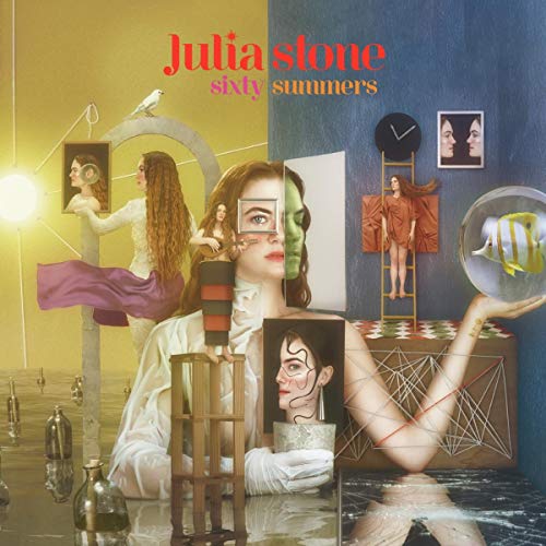 "Album cover for 'Julia Stone - Sixty Summers' featuring a surreal, multi-image portrait."
