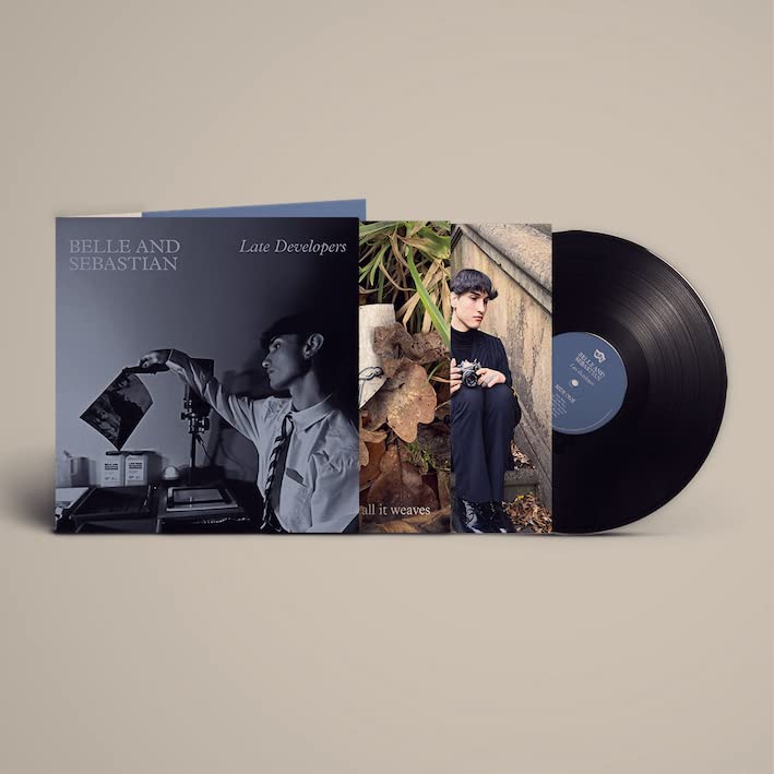Belle And Sebastian “Late Developers” vinyl record with album cover art.