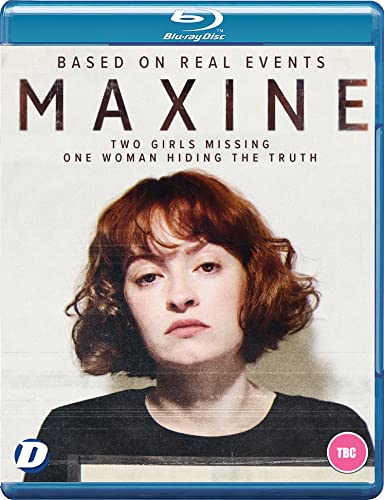 Blu-ray cover for Maxine featuring a portrait of a woman against a plain background.