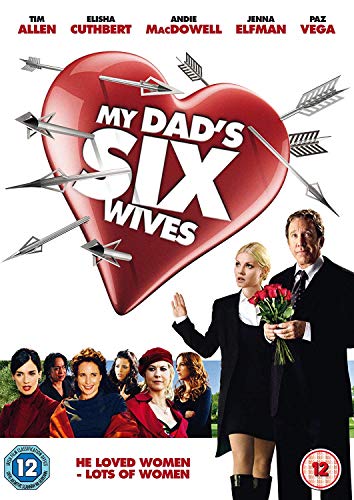 DVD cover for "My Dad's Six Wives" featuring Tim Allen and multiple women.