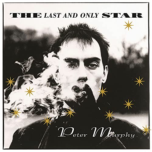 Vinyl record cover featuring a black and white portrait of Peter Murphy smoking.