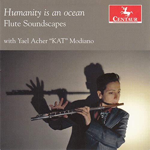 CD cover featuring a flutist with a shadow of hands playing flute.