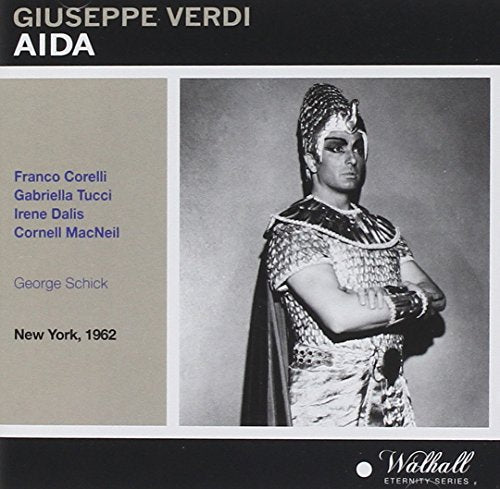 CD cover for Verdiās āAidaā featuring a tenor in elaborate costume.