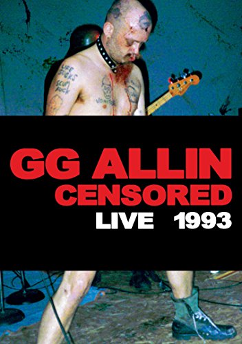 GG Allin DVD cover featuring a shirtless performer with visible injuries.