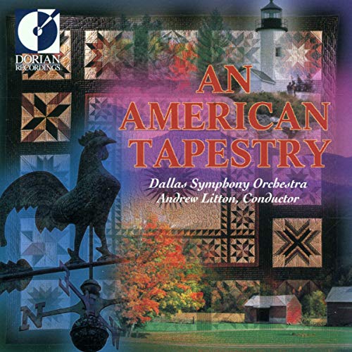 CD cover for "An American Tapestry" featuring quilt patterns and a weathervane.